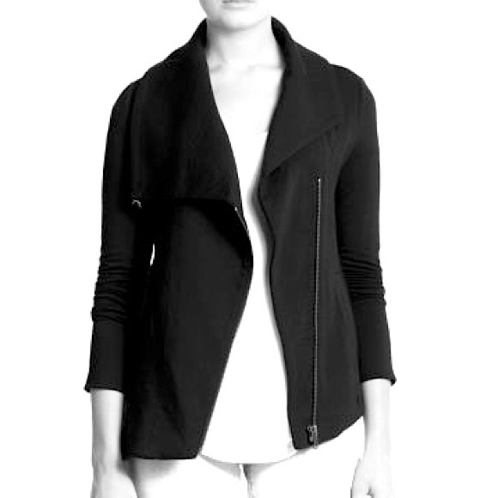 Helmut Lang Villous Jacket Sweatshirt Biker Minimalist Navy Blue Small S EUC - Picture 10 of 10